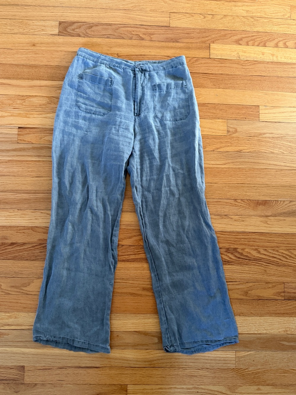 Zara Gray Linen blend pants NWOT Size M